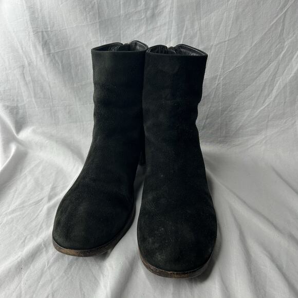 Marsell Suede Block Heel Ankle Boots Size 38.5 (US 8) Black *Blemishes - Picture 2 of 9